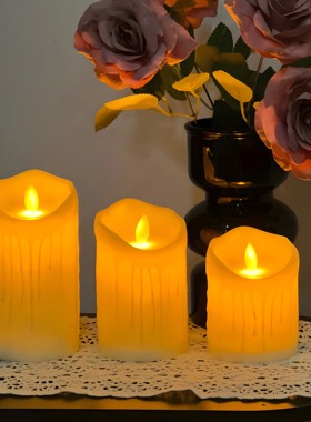 LED电子蜡烛婚礼演出浪漫烛光剧本杀无烟火电池蜡烛灯装饰氛围灯