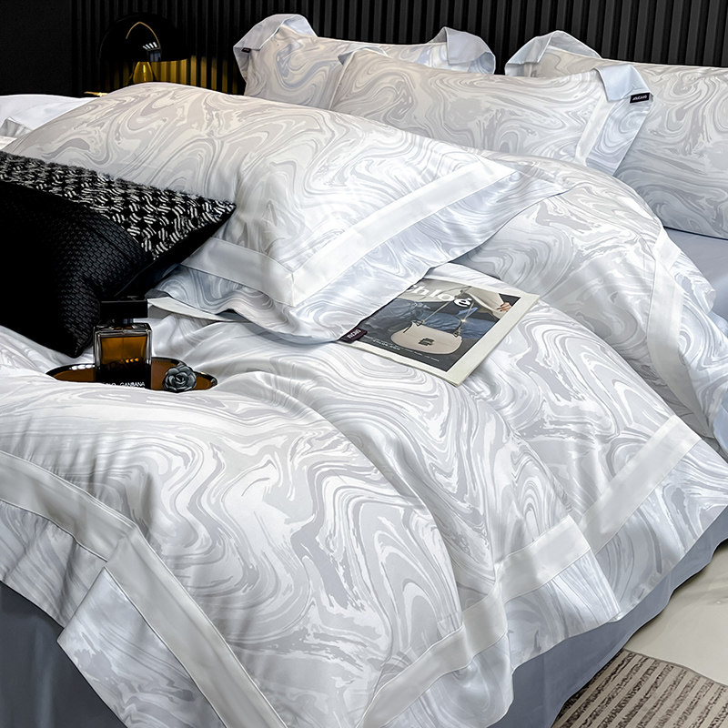 老裁缝100S长绒棉匹马棉四件套数码印花全棉纯棉被套床上用品