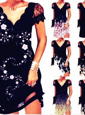 Large Big Lace Sexy Summer Boho Casual Party Elegant Dresses