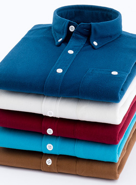 衬衫男蓝红色办公衬衫衣服