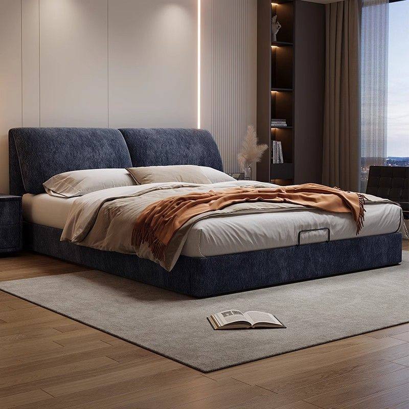 慕梵 雪尼尔床主卧双人床储物1.5m大象耳朵床1.8米成人床北欧婚床