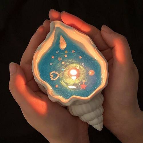 星辰大海贝壳海螺香薰蜡烛果冻蜡伴手礼创意固体香氛家用卧室摆件