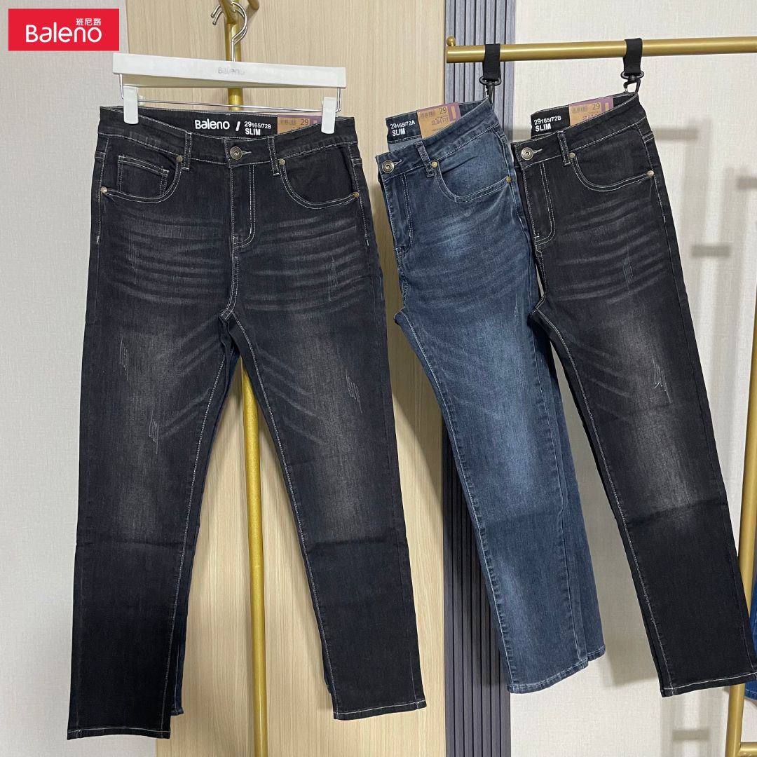 班尼路修身牛仔裤男男休闲裤