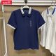 潮流休闲简约纯色美式 班尼路polo衫 新款 夏季 翻领运动上衣男 男短袖