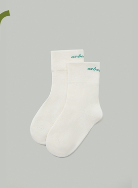 ArborTree 100%天然有机棉（橡筋除外）儿童logo长袜袜子（厚款）