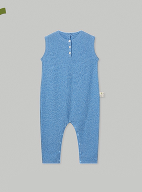 ArborTree 有机棉亚麻宝宝夏季休闲无袖连体衣 吸湿排汗 柔软亲肤