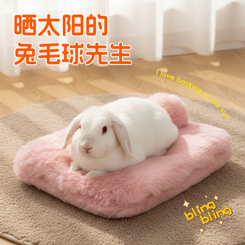 兔子窝趴趴垫冬季保暖毛绒棉窝
