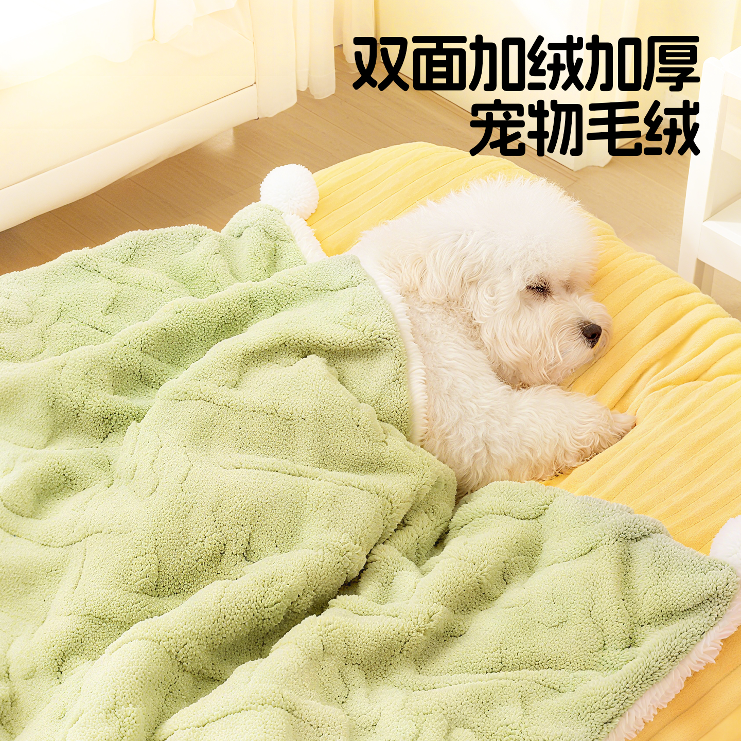 狗狗毛毯加厚珊瑚绒睡觉不掉毛