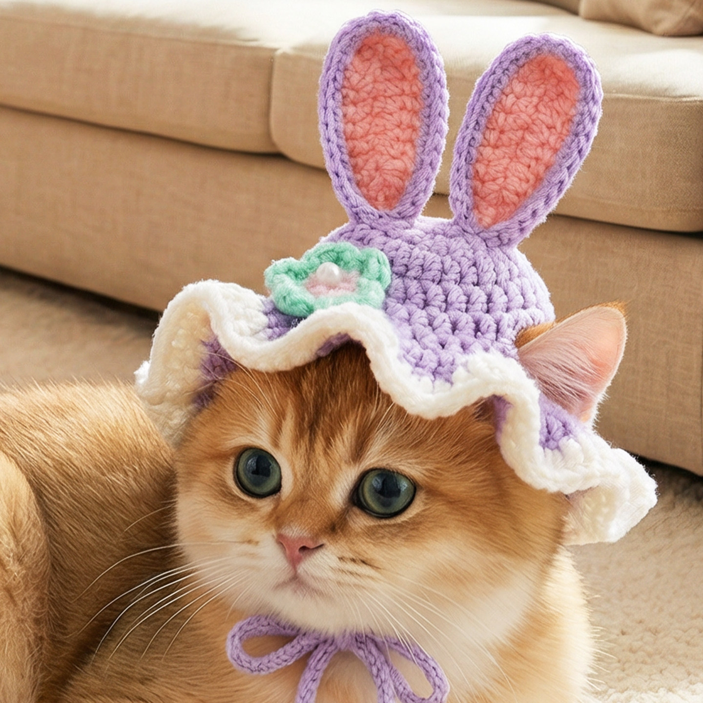 猫咪帽子头饰露耳朵小猫头套宠物专用钩织狗狗装饰小型犬可爱装扮,宠物/宠物食品及用品,帽子,淘宝优惠券,粉丝福利购,淘宝优惠卷