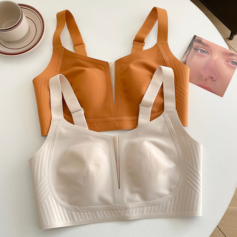 超薄款无痕大码内衣女大胸显小聚拢收副乳防下垂全罩杯调整型文胸