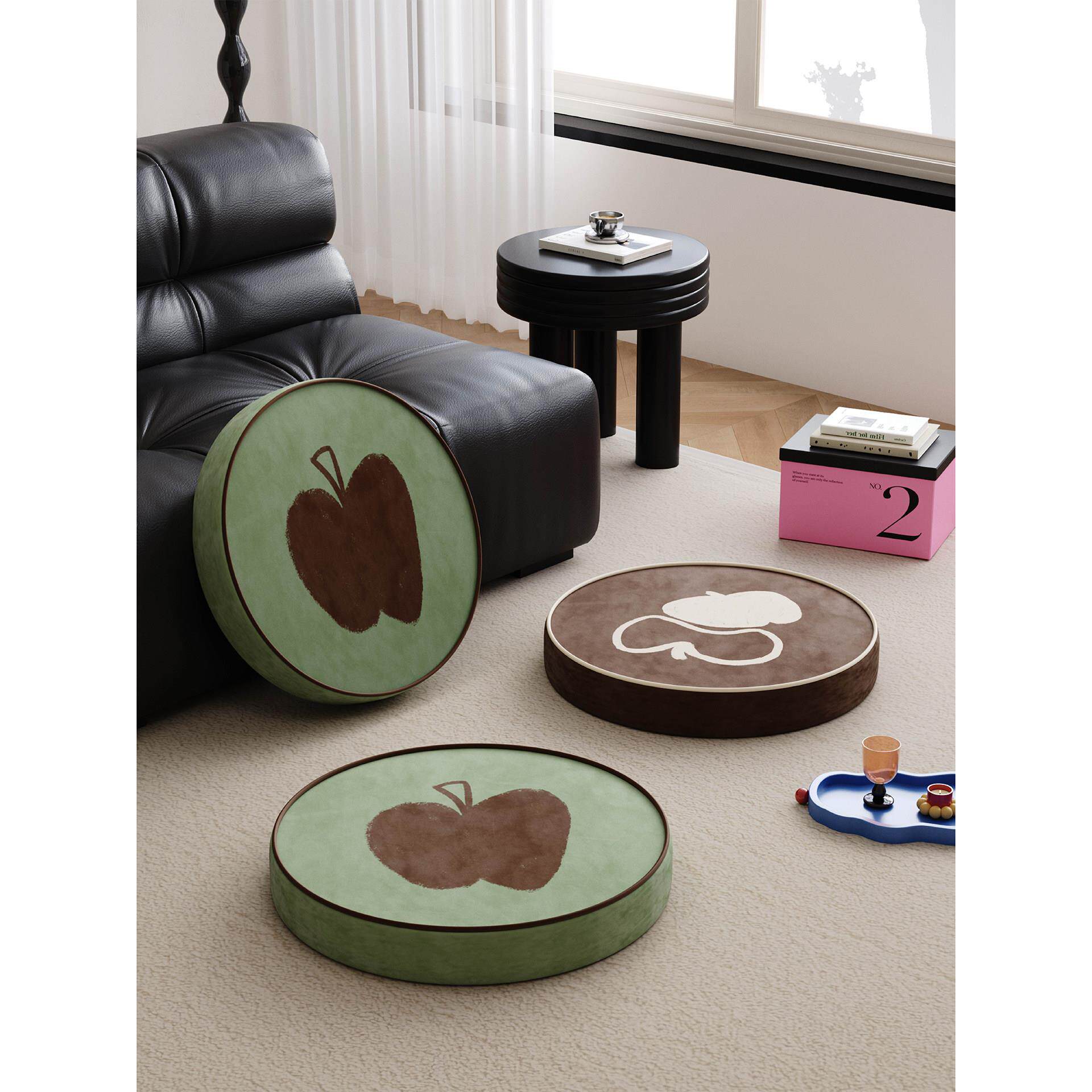 覆古简约高级感蒲团客厅地上看书坐垫懒人阳台榻榻米飘窗坐墩椅垫