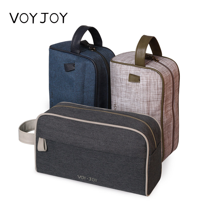 VOYJOY商务洗漱包男士收纳包旅行出差便携数据线整理袋手拎大容量