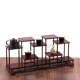 红酸枝小博古架中式 多宝阁紫砂壶茶具架盆景摆件榫卯结构实木架子