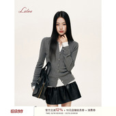 针织长袖 Liilou 修身 撞色假两件 上衣质感秋冬系列内搭 高智感
