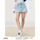 精选舒适水洗牛仔直筒短半裙 jeans Liilou retro