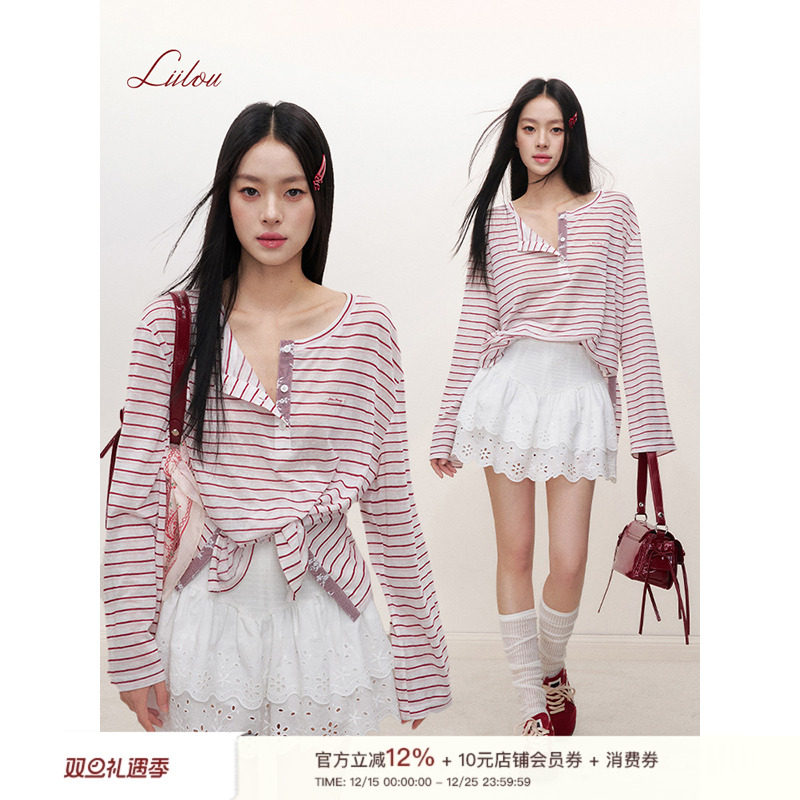 打揽松紧腰双层蕾丝花边裙