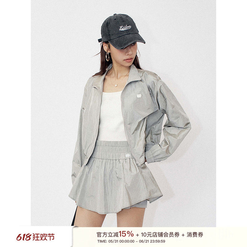 Liilou  轻户外 工装机能 防晒夹克外套短裙裤两件套