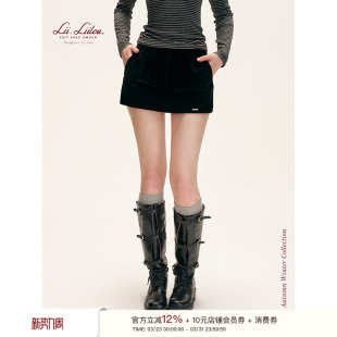 丝绒质感 经典 简约高腰修身 Liilou 裙裤 毛绒冬日 A字短款 26ss