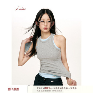 25ss 休闲螺纹修身 clean 舒适感内搭 打底背心 fit Liilou