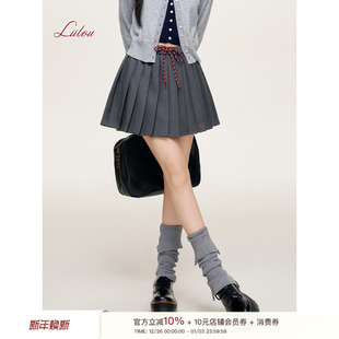 撞色抽绳 dress 高腰A字百褶裙 sporty Liilou
