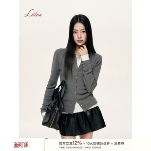 针织长袖 Liilou 修身 撞色假两件 上衣质感秋冬系列内搭 高智感