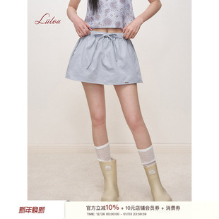 廓形感 松弛感 全棉抽绳系带花苞牛仔短裙 25ss Liilou