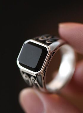 新款黑色戒指男潮高级感潮流个性