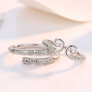 新款情侣戒指一对金箍棒紧箍咒一生所爱可调节礼物