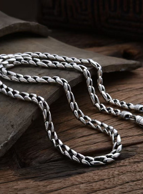 新款复古做旧马鞭链项链做旧民族