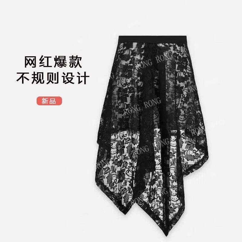 时尚复古设计显瘦蕾丝半身裙