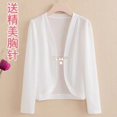 胸针夏季 新款 冰丝薄款 披肩 开衫 短外套配裙子旗袍洋气披肩外搭女