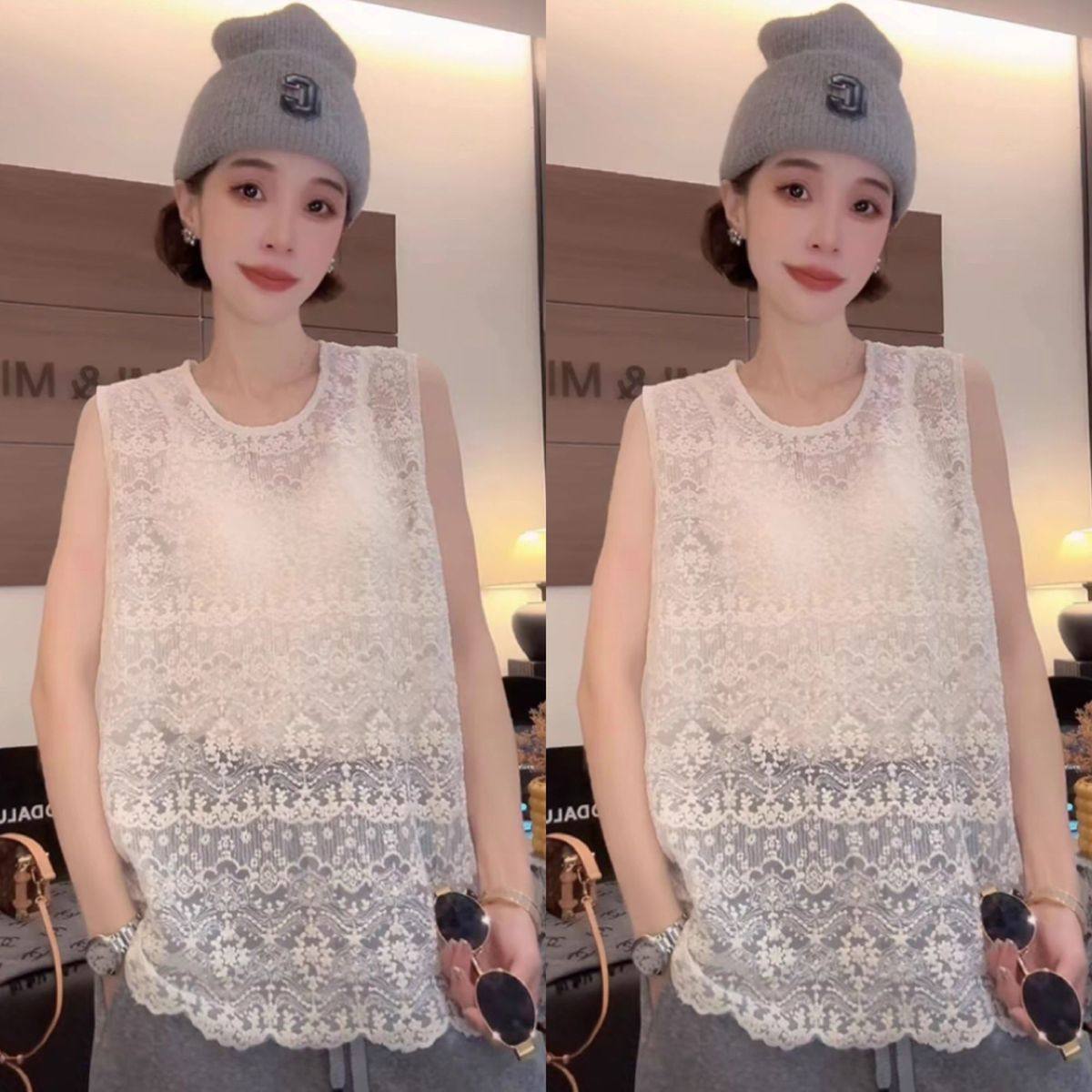 网红爆款小妈风蕾丝打底衫