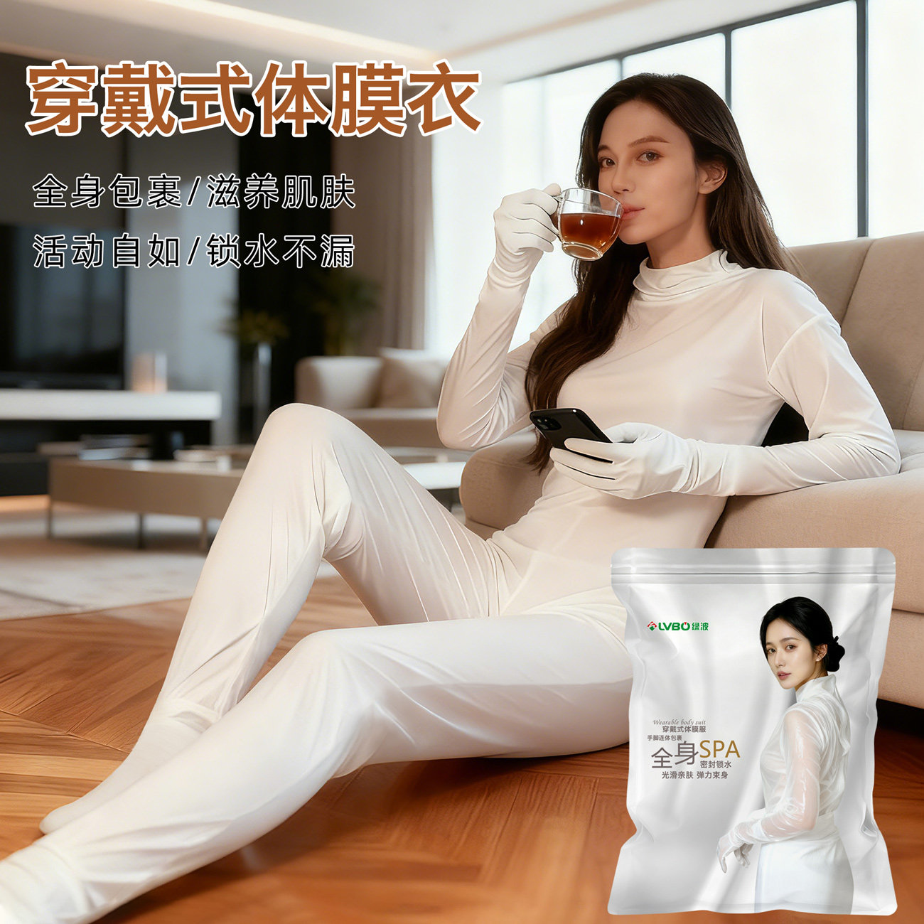 蓝白特一次性体膜衣全身轻松SPA
