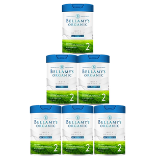 【新版6罐】澳洲贝拉米白金版2段有机A2蛋白婴幼儿奶粉贝拉美二段