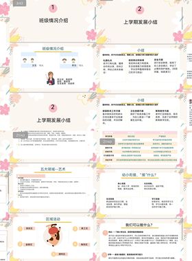 41页幼儿园大班秋季家长会幼小衔接第一学期家长会PPT送发言稿