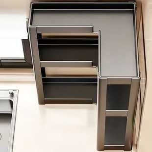 厨房置物架家用台面转角架子调料品盐调味罐拐角多层调味料收纳架