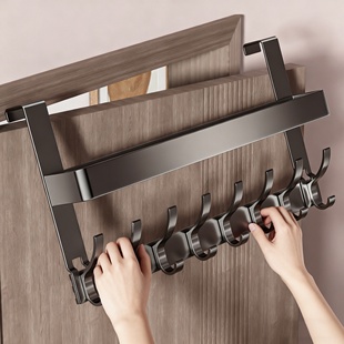 门后挂钩挂衣架免打孔门上卧室衣服挂架墙上壁挂门背式收纳置物架