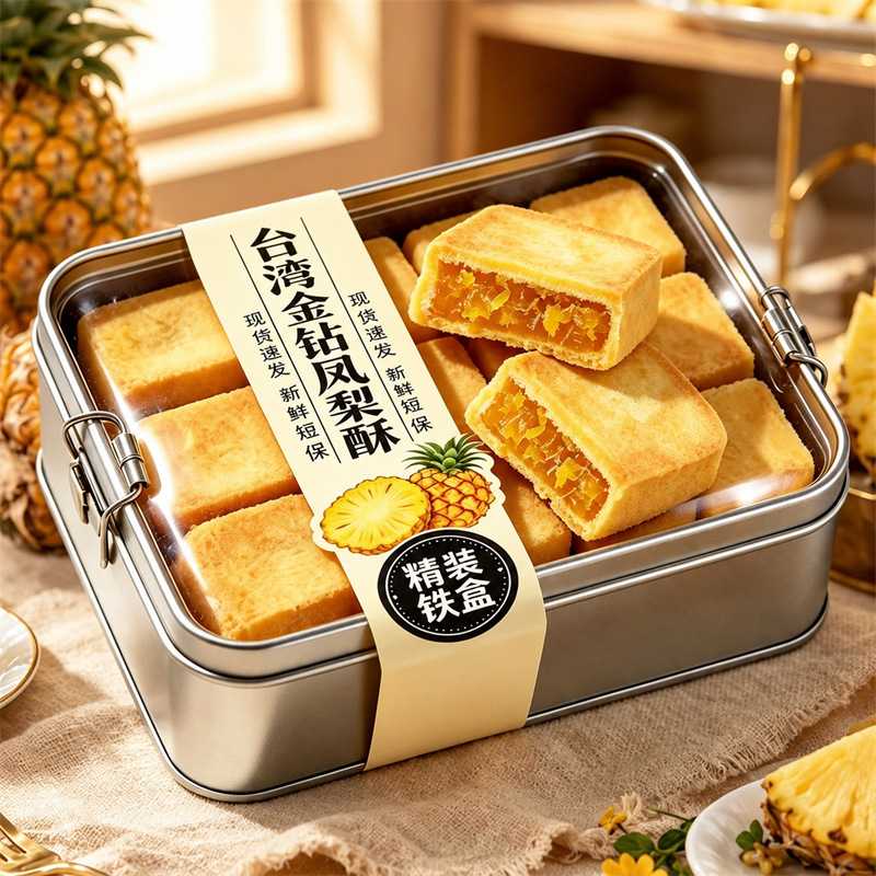 铁盒凤梨酥早餐糕点闽南厦门特产小吃月饼解馋休闲小零食充饥糕点