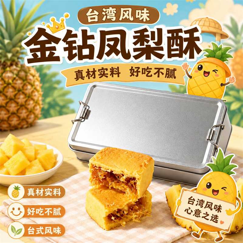 厦门特产凤梨酥小吃休闲点心传统铁盒早餐食品糕点休闲解馋小零食
