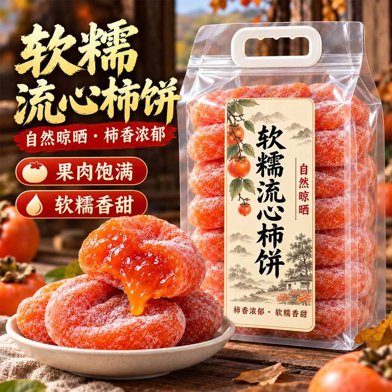 正宗柿饼柿子饼独立包装富平特产吊老式心健康新鲜袋装桂林纯手工