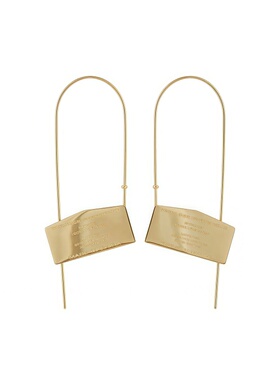 字母装饰耳环女生开合耳饰甜酷新款小众设计感高级