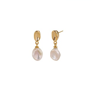 小众设计感珍珠耳环女气质百搭银耳钉气质耳饰