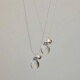 白水晶水滴吊坠项链小众设计感高级法式 优雅锁骨链