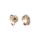 小众雏菊系列法式 复古戒指开口可调节设计