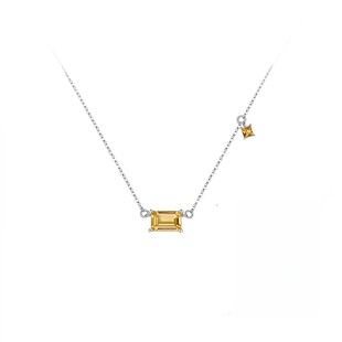 【新品】几何日光系列项链高级感黄钻锁骨链礼物女