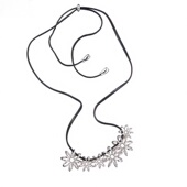 极简小众设计灵感大小拼花日常项链可抽拉多花颈链