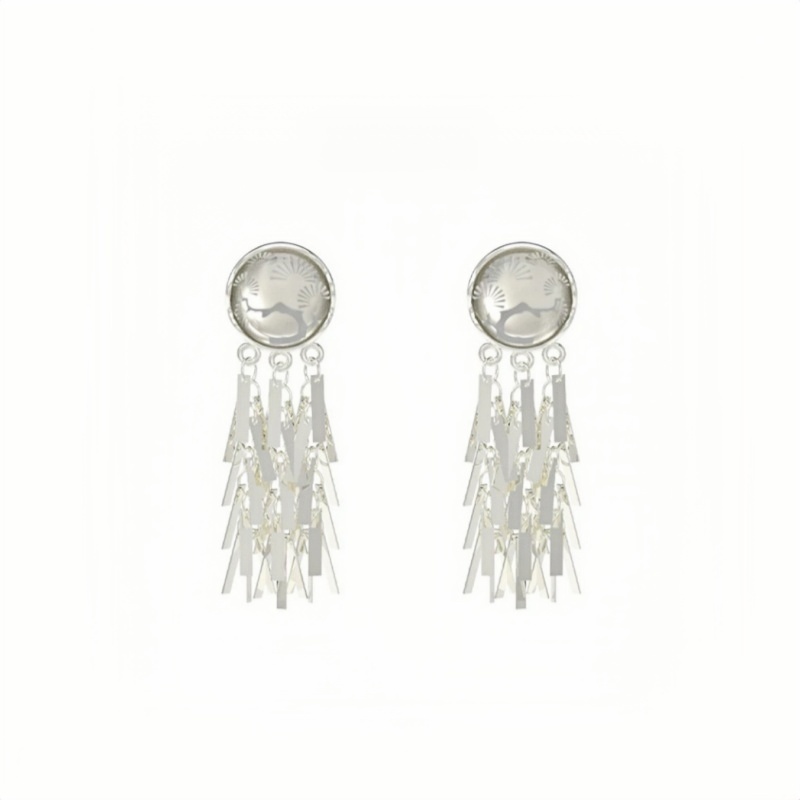 papi酱同款松影月映系列流苏耳钉