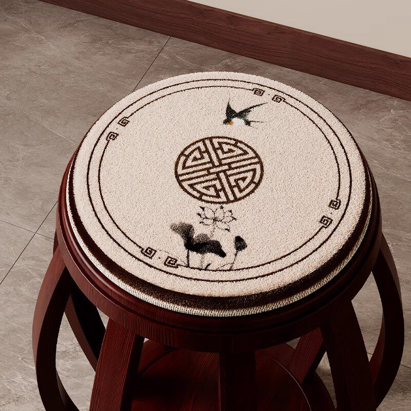 新中式防滑自吸式圆形坐垫圆椅加厚垫子椅垫圆板凳垫蒲团藤椅定制,居家布艺,椅垫,淘宝优惠券,粉丝福利购,淘宝优惠卷