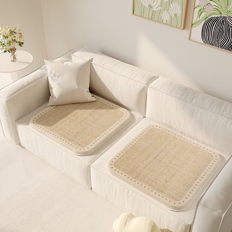 分体式毛绒沙发垫仿羊绒皮沙发垫