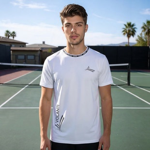 沃兰迪2026款美式体育男女速干短袖田径跑步运动透气训练圆领T恤